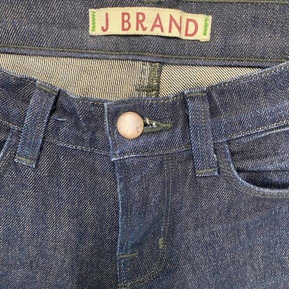 J BRAND SUZUKI MOTO Dark Blue Wash with Patches Skinny Jeans Size 25 - Picture 4 of 6